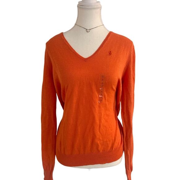 Ralph Lauren Sport V Neck Sweatshirt Size Large Perfect Staple Piece For Fall - Picture 1 of 4